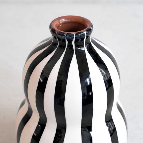 Jarrón de cerámica Jarrón hecho a mano Casa Cubista